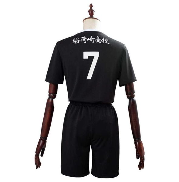 Haikyuu Temporada 4 No7 Miya Atsumu No11 Osamu Cosplay Jerseys Inarizaki High Volleyball Uniforme Black Sportswear Wigs Adulto Y09131837521