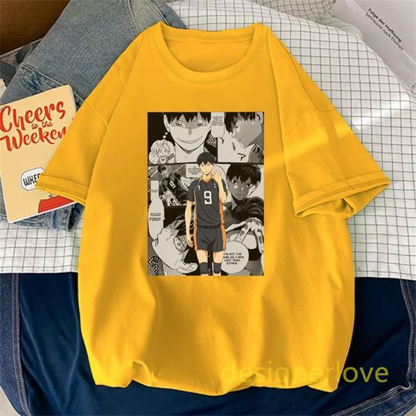 Haikyuu Tobio Haikyuu Kageyama camiseta de gran tamaño para hombre camiseta diseñador dibujos animados Janpan moda transpirable secado rápido mujeres de alta calidad moda casual dibujos animados sueltos