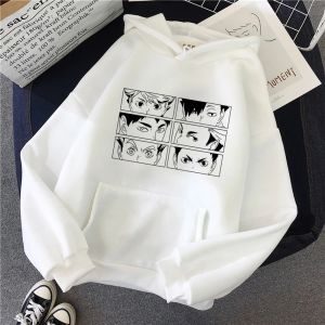 Haikyuu Volleyball Voleibol veste à capuche pour femme japonais haut à manches longues graphique gothique vêtements capuche femme esthétique