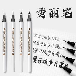 Haile 4 taille STA stylo de caligraphie étanche stylos à brosse douce pour lettrage écriture dessin croquis fournitures d'art papeterie japonaise 240320