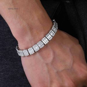 Hailer Joyas Link Chain Hip Hop Sieraden Sterling Silver 925 Sieradenarmband voor Menbaguette Moissanite Bracelet