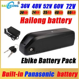 Hailong 48v E Bike Akku 50ah Batterie Au Lithium 52v Vélo Électrique ncr18650b 72v60v36v Ebike 2000w Moteur 13ah 50ah 13s5p batterie