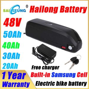 Batterie de vélo électrique Hailong 48v 20ah 15ah 20ah 30ah 40ah 50ah Bafang 500w 1000W 2000W E Bike Accu 13s5p batterie lithium-ion