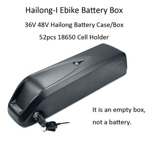 Hailong-I Down Tube Battery Box 36V 48V Lege batterij Case met 52 pcs 18650 Cell Holder