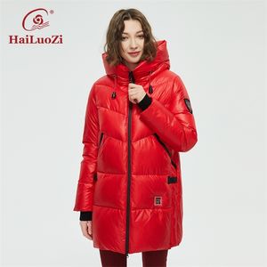 HaiLuoZi Winter Femmes Manteau Mode Casual Femmes Veste chaude à capuche Grandes tailles Femme Vêtements Épais Design Parka 885 211223