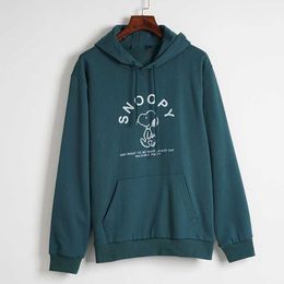 Haimen's hoodie 2021 herfst/winter kangoeroe hoodie met trekkoord, losse, casual bedrukte top voor heren
