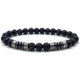 2020 Bracciale da uomo semplice moda Classico 8mm Bracciale geometrico in ematite Bracciale da uomo Gioielli con fascino Pulsera Gioielli di moda Braccialetti Bracciale in ematite semplice