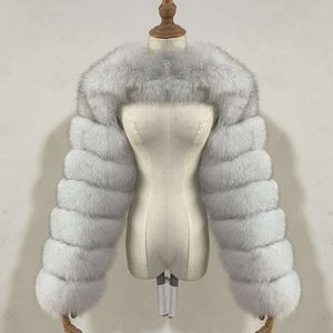 Haining automne et hiver nouveau manteau de fourrure d'imitation de renard artificiel Ultra court pour les femmes 229896