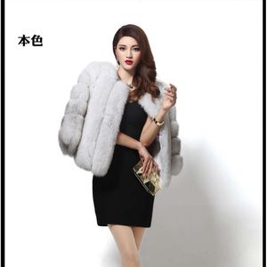 Haining Fur Taobao High Imitatie Fox Splicing damesjas kort speciale prijs 214554