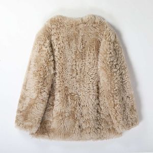 Haining – manteau d'hiver intégré pour femmes et vraie fourrure, Style court, nouveau manteau d'hiver 2023, 122753