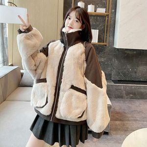 Haining cuir femmes hiver Imitation loutre lapin cheveux court édition coréenne jeunesse 2023 nouveau vison polaire peluche manteau 782281