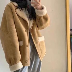 Haining suède jas voor dames herfst winter, nieuw wollen lamsbont, kleine geurige stijl, bont alles in één Koreaanse versie, slank en warm 975664