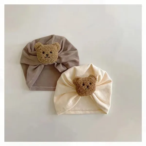 Accessoires pour cheveux 0-1 an, chapeau de bébé, chapeau d'été pour hommes et femmes, casquette de protection fœtale, tête fine et mignonne en coton