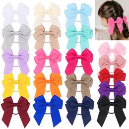 Haaraccessoires 1/2 stuks Zoete lintband voor meisjes Peuter Cheer Bows Hoofdtouw Kinderen Hoofddeksels Dubbele paardenstaartondersteuning