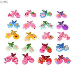 Haaraccessoires 1/5/10 stukken schattige meerkleuren vlindervormige baby haarclip accessoires met kindercartoonpatroon haarclips voor meisjes WX