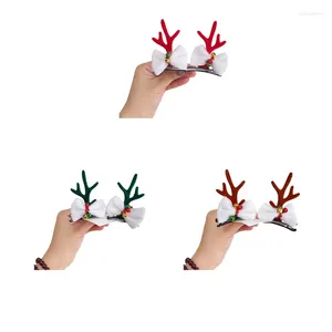 Haaraccessoires 1 Paar Kawaii Kerst Elanden Oor Clip Vrouwen Meisje Kerstman Sneeuwpop Haarspeld Xmas Party Haarspeldjes Voor Kinderen Cosplay hoofddeksels