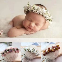 Accesorios para el cabello 1 pieza Born Pography Props Baby Flower Diadema Luna llena Baby Po Tocado Accesorios para el cabello hechos a mano 230919