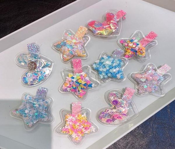 Accesorios para el cabello 1 PC Candy Star Clips for Kids Linda Princesa Barrettes Niña Chica Plastic Sweet Seart Heart Children3899349