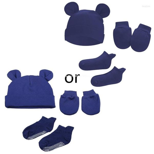 Accessoires pour cheveux 1 ensemble bébé coton doux anti-rayures gants queue noeud chapeau couvre-pied chaussettes livraison directe