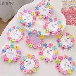 Haaraccessoires 10 stukken schattige matte mini haar klauw meisjes schattig haar clips snoep emmers kindermacht modieuze haaraccessoires van Zuid -Korea wx