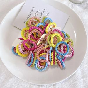 Accesorios para el cabello 100 unids Niños Pequeñas bandas elásticas Niñas Dulces Scrunchies Goma para niños Lazos Diadema Bebé