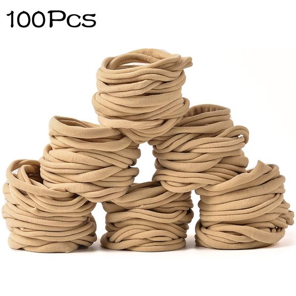 Accessoires pour cheveux 100 pcs/lot bébé fille bandeau en nylon sans trace extensible mince bandeau en nylon maigre pour les enfants nés accessoires de cheveux pour nourrissons 230830