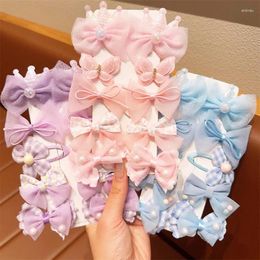 Haaraccessoires 10cs Fashion Cute Small Bows Flowers Clips For Girls Baby Sets Kinder snoepjes knijpen haarpin