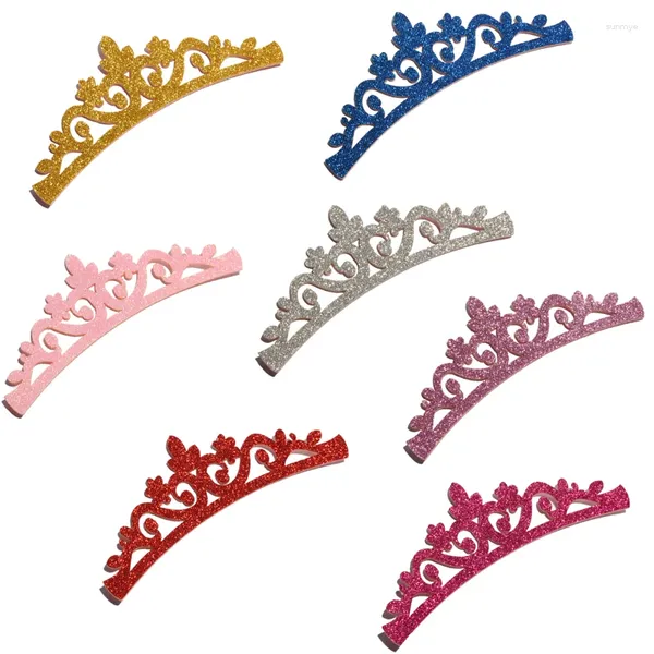 Accessoires pour cheveux 10 pièces 18cm, Appliques de couronne Vintage pour enfants, couvre-chef à paillettes, patchs en feutre non tissés