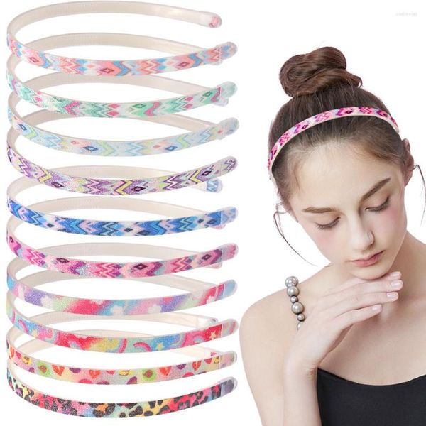 Accesorios para el cabello 10 Uds 2023 moda para chicas bandas con purpurina aros bonitos diademas mezcla de colores diadema regalo para niños al por mayor