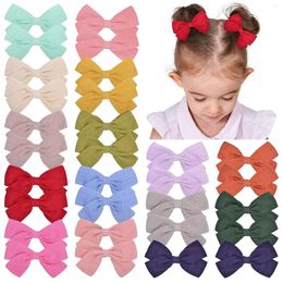 Accessoires de cheveux 10pcs bébé filles clips entièrement doublés antidérapants pour bébés arcs fins barrettes tout-petits enfants enfants par paires