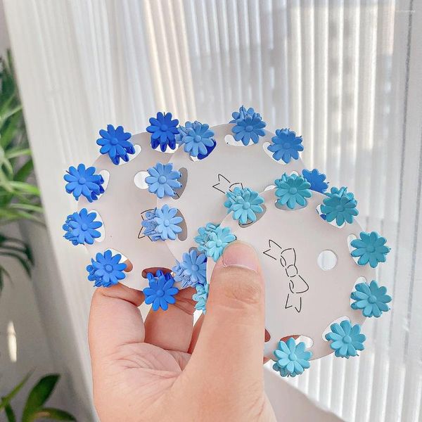 Accessoires pour cheveux 10pcs bleu mini pince à griffes acryliques étoiles marguerite clips pour filles tressées épingle à cheveux barrettes couvre-chef