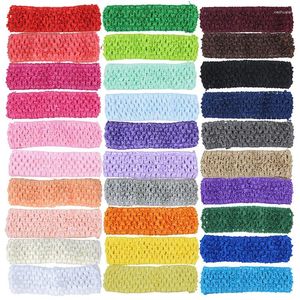 Accessoires pour cheveux 10 pièces/lot 4cm | Bandeau élastique en Crochet pour bébés filles, bandeaux tricotés en Spandex pour tout-petits, fleur