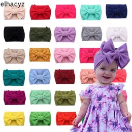 Accessoires pour cheveux 10 pièces/lot 7 ''grand Double couche cheveux arc bandeau filles élastique bandeau enfants solide Turban tête enveloppement cheveux accessoires 231127