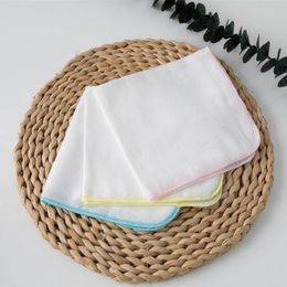 Haaraccessoires 10 stks/lot baby handdoek zakdoek vierkante katoenen gaas badkinderen geboren wassende gezicht badende slabbetjes 20/30 cm