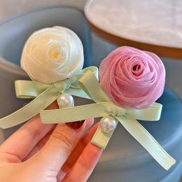 Accessoires pour cheveux, 10 pièces/lot, épingle à cheveux Rose élégante pour femmes, couvre-chef de tempérament coréen, nœuds de fleurs, pinces à cheveux, vente en gros, 2023