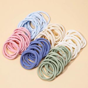 Accessoires de cheveux 10pcs / lot Solid DIY Nylon Traceless Stretchy Head Bands For Born Baby Girl Elastic Rubber Kids