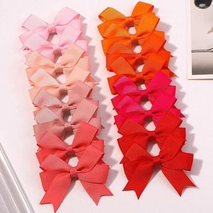 Accessoires pour cheveux 10 pièces/ensemble, pince à nœud papillon en ruban coloré mignon pour filles, Mini épingles à cheveux faites à la main, Barrettes, couvre-chef pour enfants, cadeau pour bébé