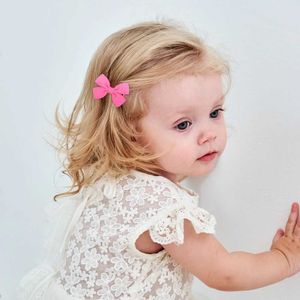 Accessoires de cheveux 10pcs / Set Solid Handmade Hair Bows With Clips Hairpins For Kids Girls Newborn Headwear Cute Baby Hair Accessoires en gros