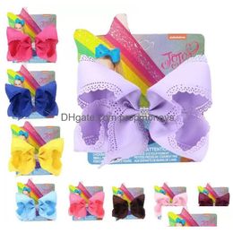 Accesorios para el cabello 10 piezas Siwa arcos para el cabello 6 pulgadas gran lazo hueco 19 colores cinta de grosgrain sólida con clips accesorios para niñas y niños Bab DH5C1