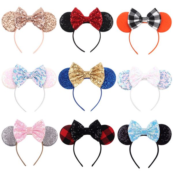 Accessoires pour cheveux 10 pièces en gros classique oreilles de souris bandeau femmes filles Festival fête princesse bandeau enfants paillettes arc femme cheveux accessoires 230830