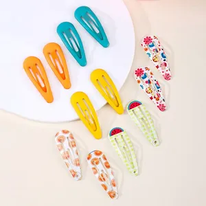 Accesorios para el cabello 12 unids/lote Clip para bebé niñas dibujos animados Metal Barrette BB Clips niños princesa Snap Pins tocado niños