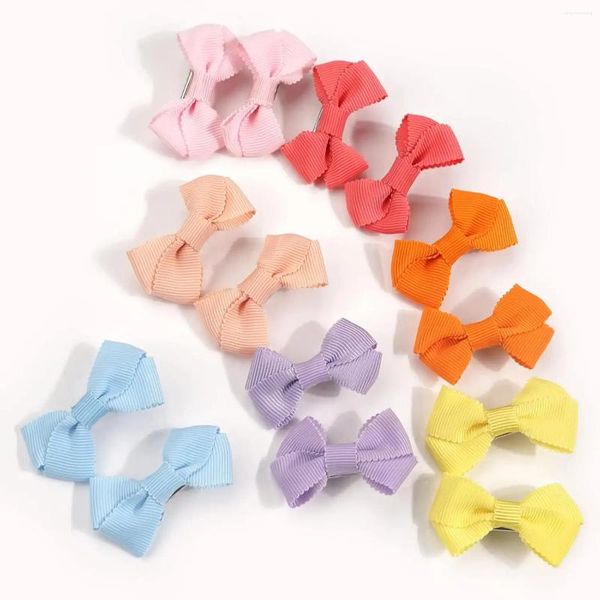 Accessoires de cheveux 14/26/40 PCS Bébé Girls Clips Bows Toddler Small Craft Ribbon 2 pouces