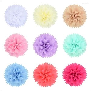 Haaraccessoires 150 stks/partij 10 cm Chiffon Pioenbloem Voor Kinderen Mooie Stof DIY Huwelijksuitnodiging Feestdecoraties