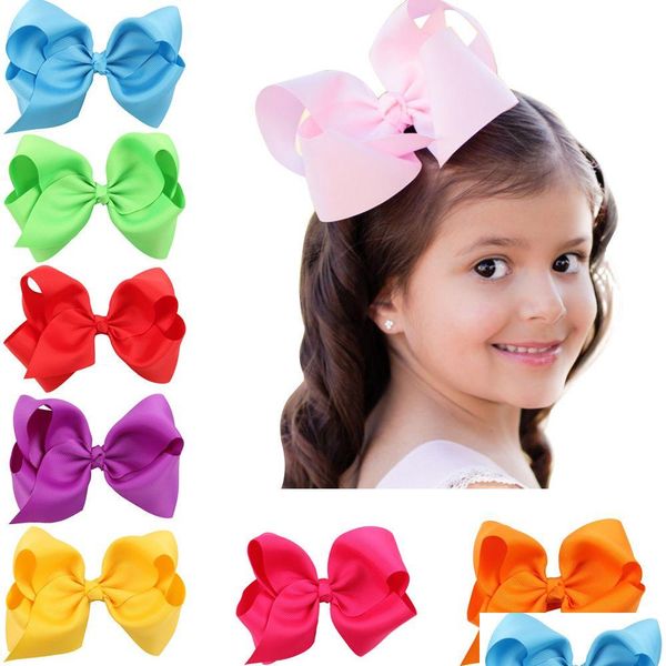 Accesorios para el cabello 16 colores Nueva moda Boutique Arcos de cinta para el cabello Accesorios para horquillas Niño Hairbows Flor Hairbands Drop Delivery Dhloc