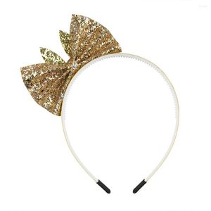 Accessoires pour cheveux 1PC 4inch Big Sequin Bow Hairbands Ear Headbands Blingbling Pink Bows Bands Girls