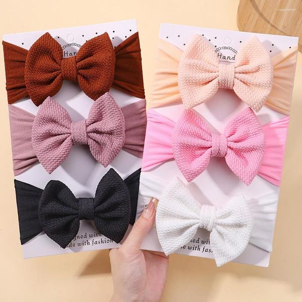 Accesorios para el cabello 1 unid diadema de nylon bebés niños pequeños banda elástica para niña nacida princesa bowknot lindo bebé al por mayor