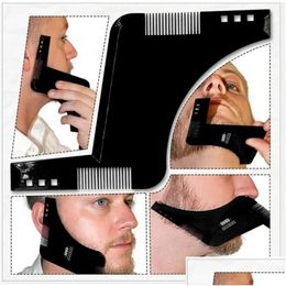 Accesorios para el cabello 1 PC Men Plantilla de estilo de barba Peine para la plantilla de plantilla para la herramienta ligera y flexible de todo en uno Sha Drop entrega Produ otlrw