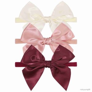 Accessoires de cheveux 1 pièces bébé arcs bandeau bandes de Satin pour jolies filles bandeaux nouveau-né chapeaux enfants en gros