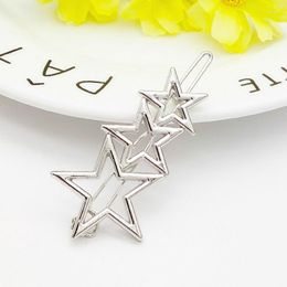 Haaraccessoires 1 stks metal star pins kind meisje baby vlinder clips vrouw meisje styling houdgereedschap sectie klemmen salon