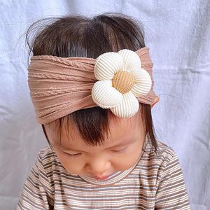 Accessoires de cheveux 1pcs / Set Nylon Baby Bandeaux Bow élastique doux pour fille enfants Turban infantile enfants H